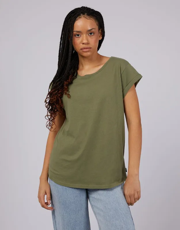 Lucy Tee Khaki sold by edge clothing