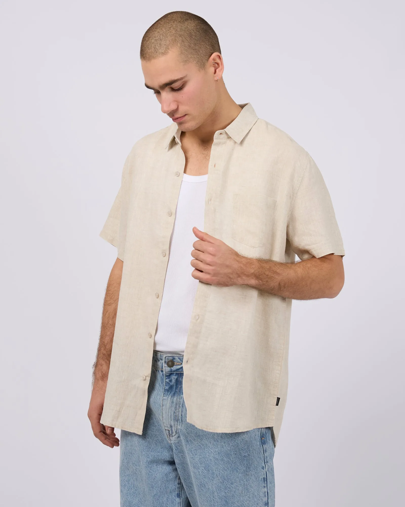 Linen Shirt Natural sold by edge clothing product image thumbnail 4