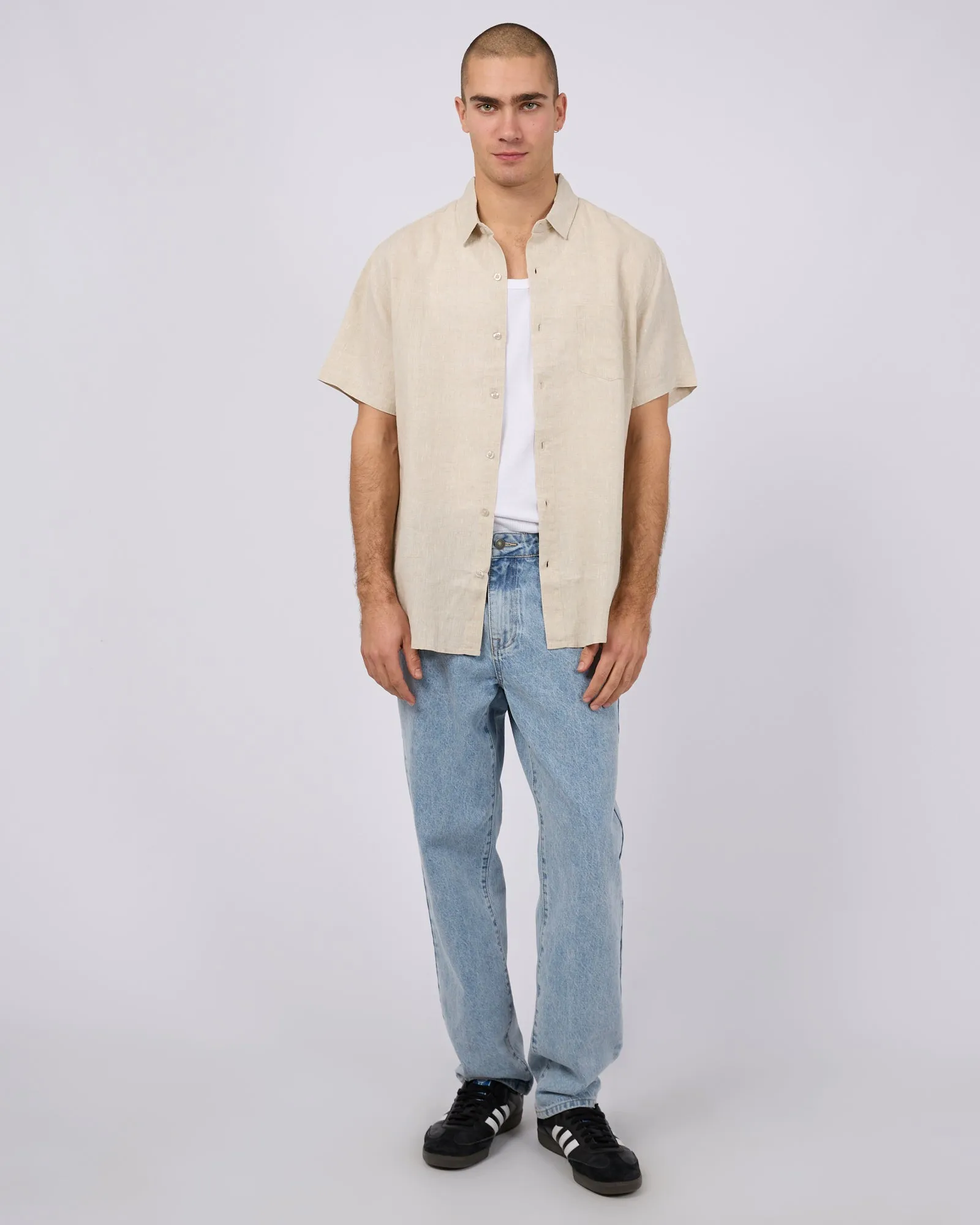 Linen Shirt Natural sold by edge clothing product image thumbnail 2