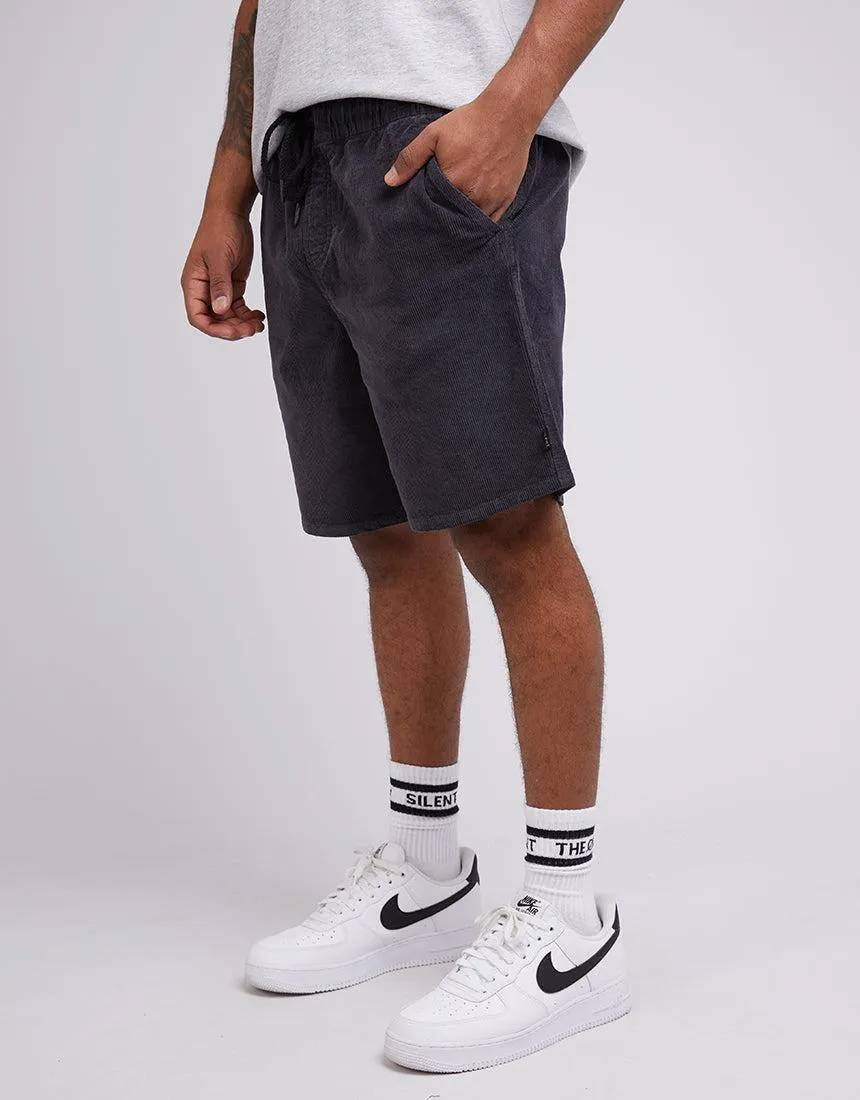 Cord Short Washed Black sold by edge clothing