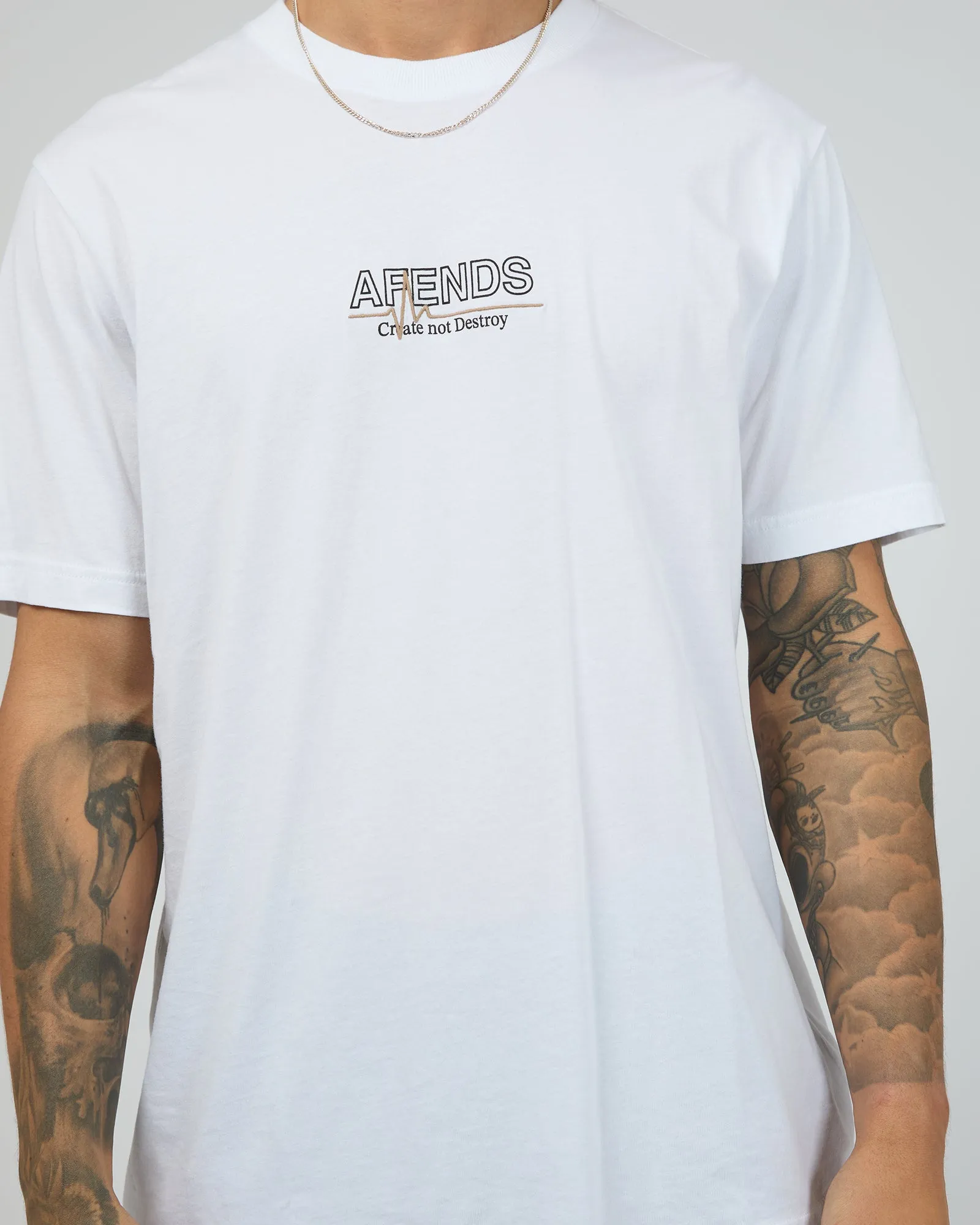 Flatline Retro Fit Tee White sold by edge clothing product image thumbnail 5