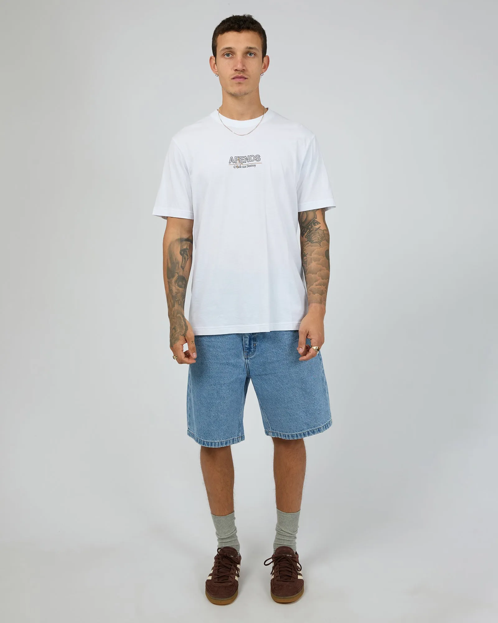 Flatline Retro Fit Tee White sold by edge clothing product image thumbnail 2