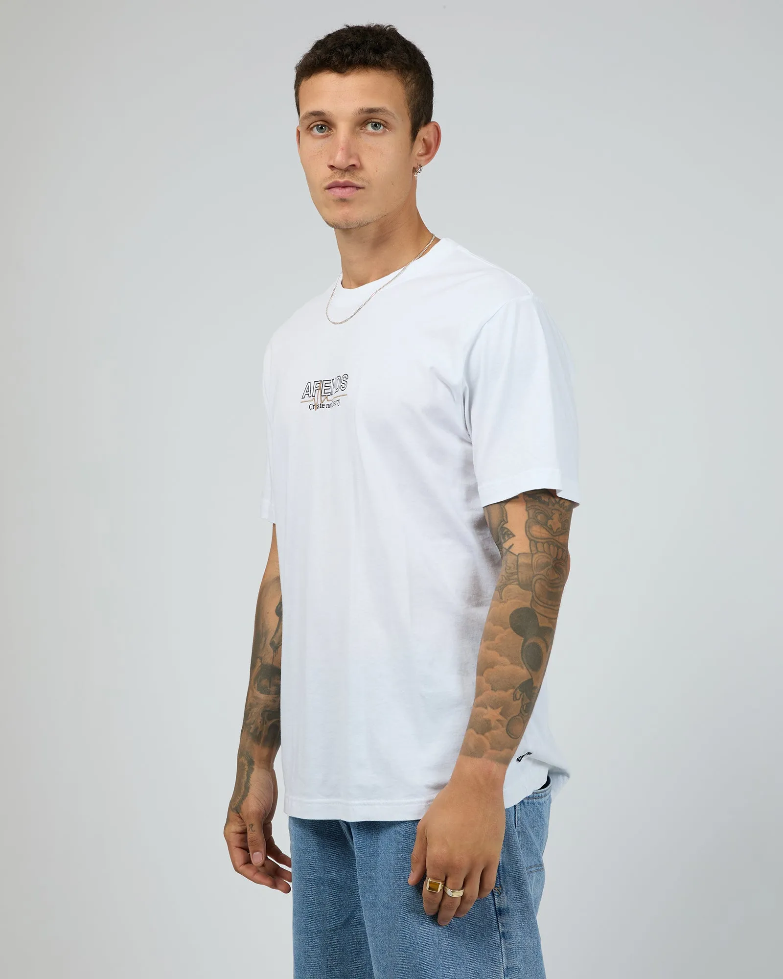 Flatline Retro Fit Tee White sold by edge clothing product image thumbnail 4