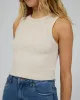 Pia Crop Tank Oatmeal sold by edge clothing