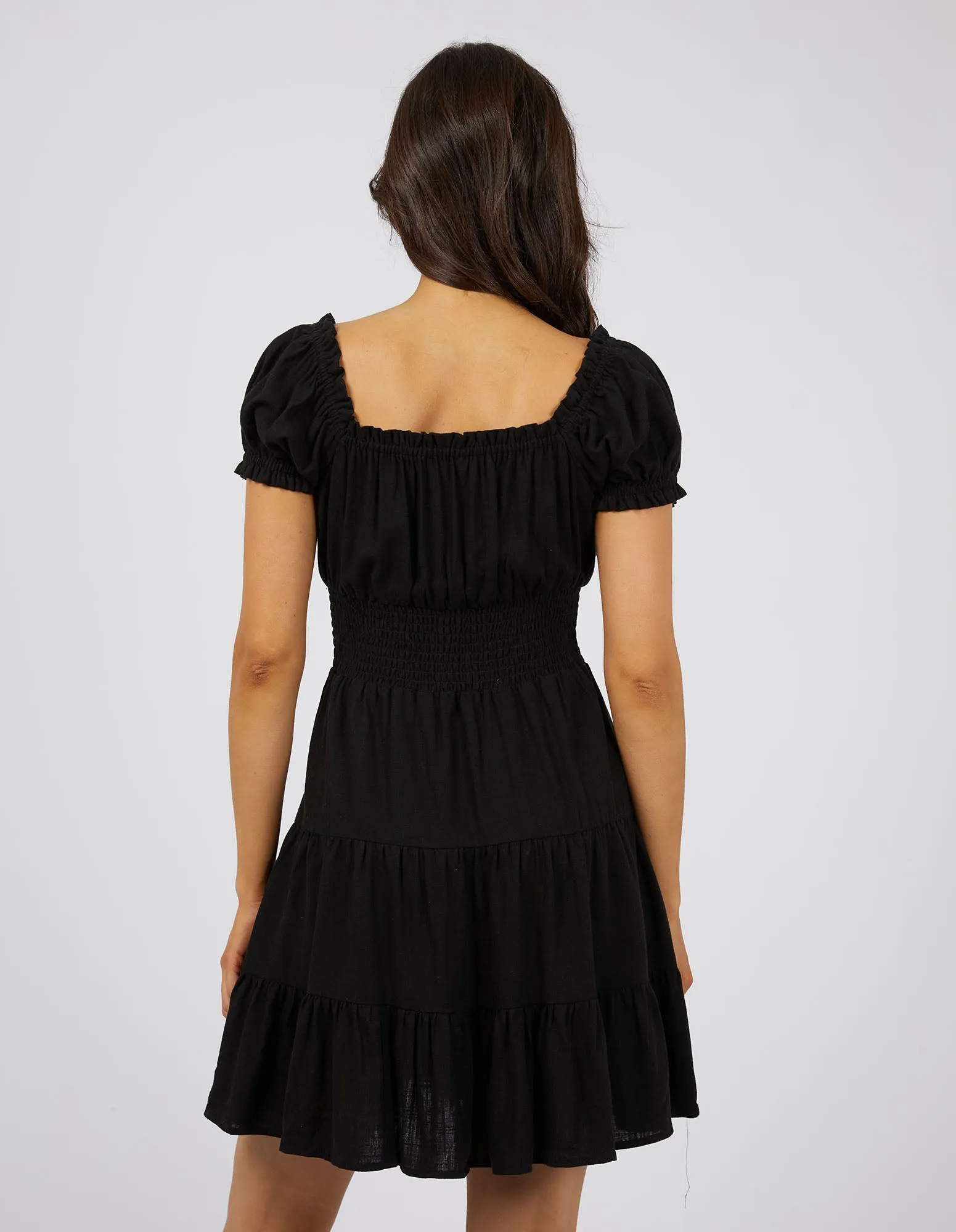 Luxe Linen Mini Dress Black sold by edge clothing product image thumbnail 4