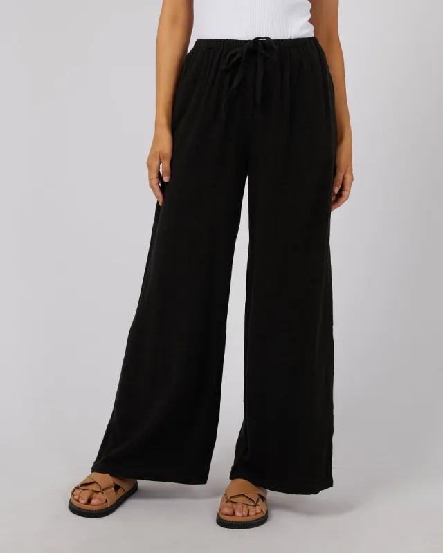 Luxe Linen Pant Black sold by edge clothing