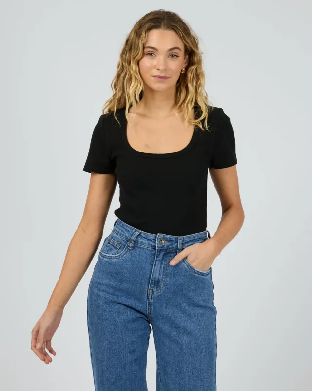 Mia Tee Black sold by edge clothing