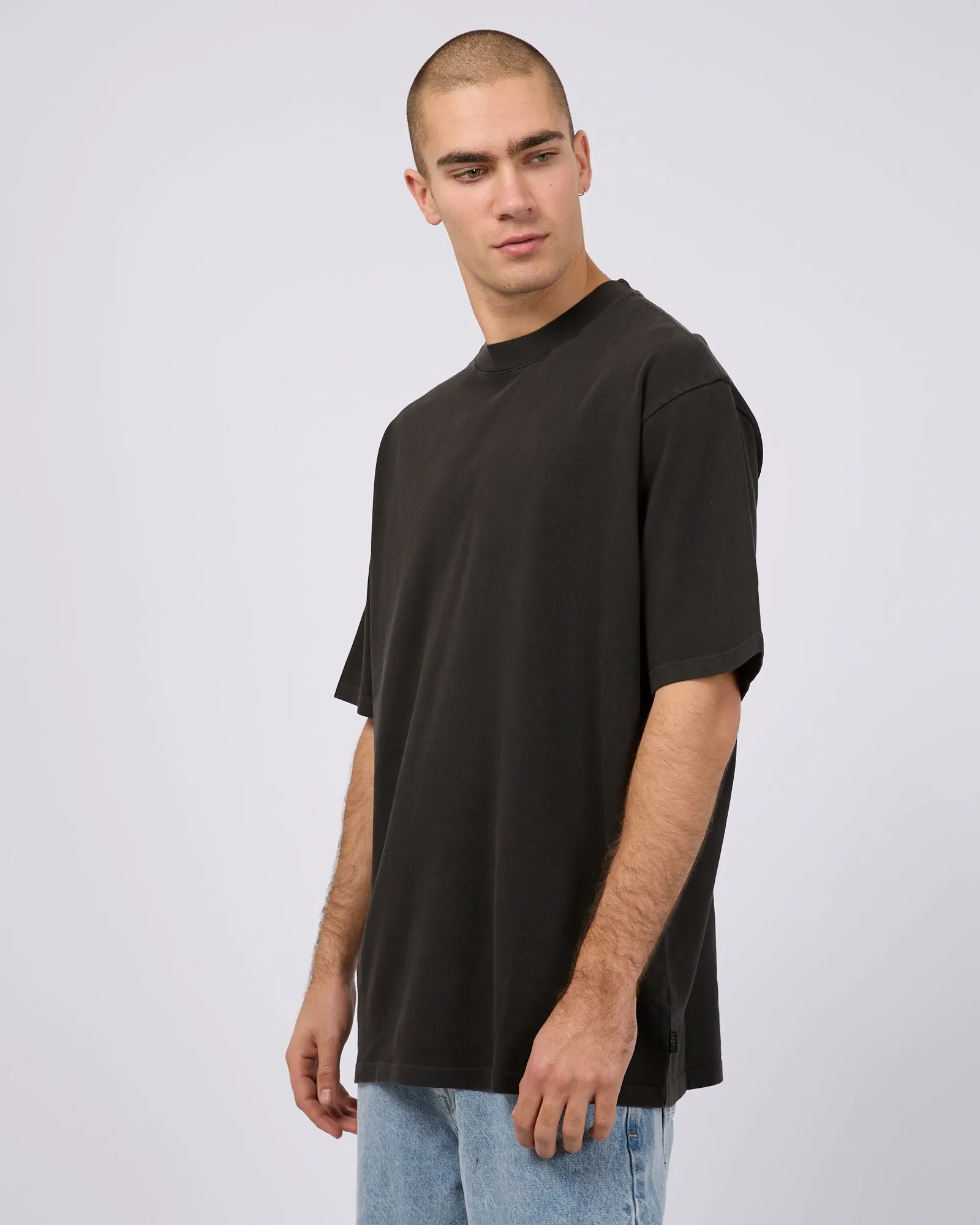 Heavy Weight Tee Washed Black sold by edge clothing product image thumbnail 4
