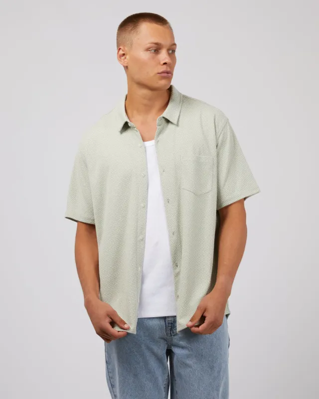 Textured Shirt Sage sold by edge clothing