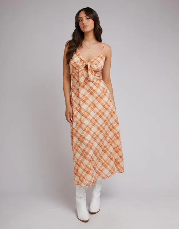 Fern Check Midi Dress Check sold by edge clothing