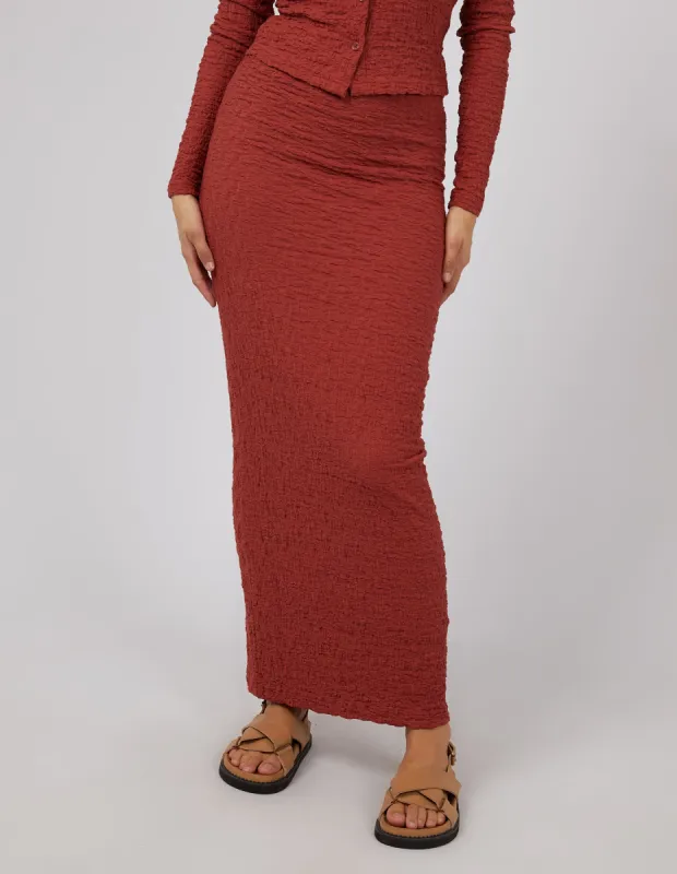 Aggy Skirt Rust sold by edge clothing