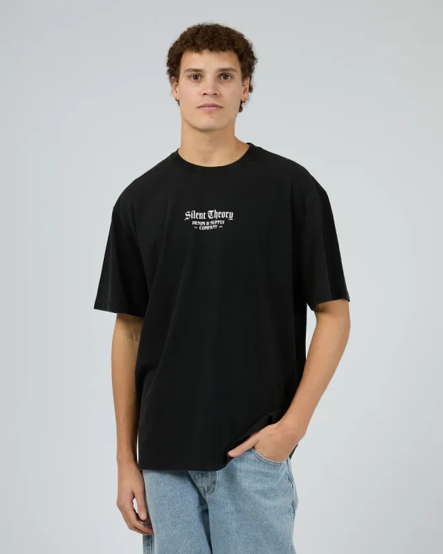 Wild Eagle Tee Washed Black sold by edge clothing