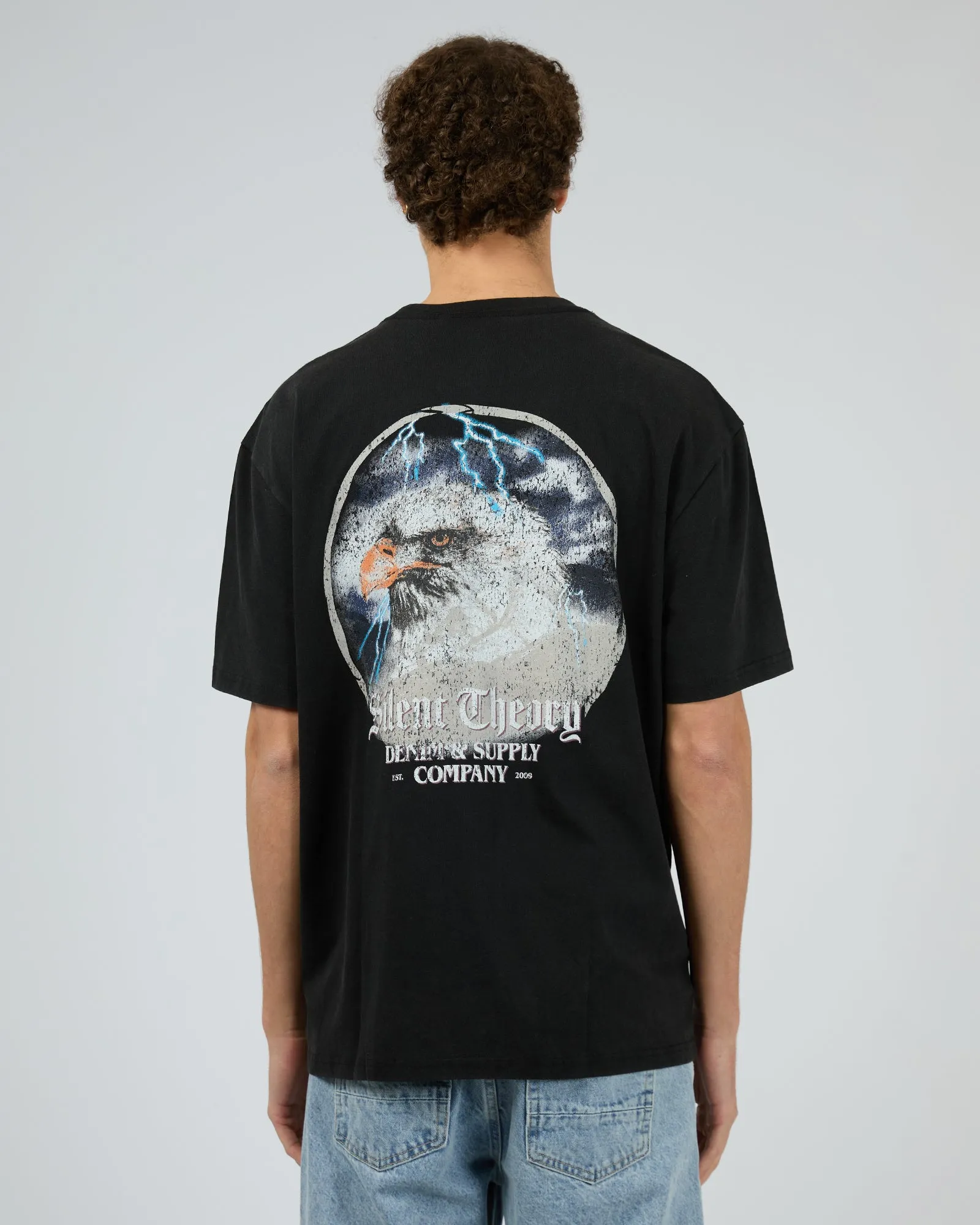 Wild Eagle Tee Washed Black sold by edge clothing product image thumbnail 3