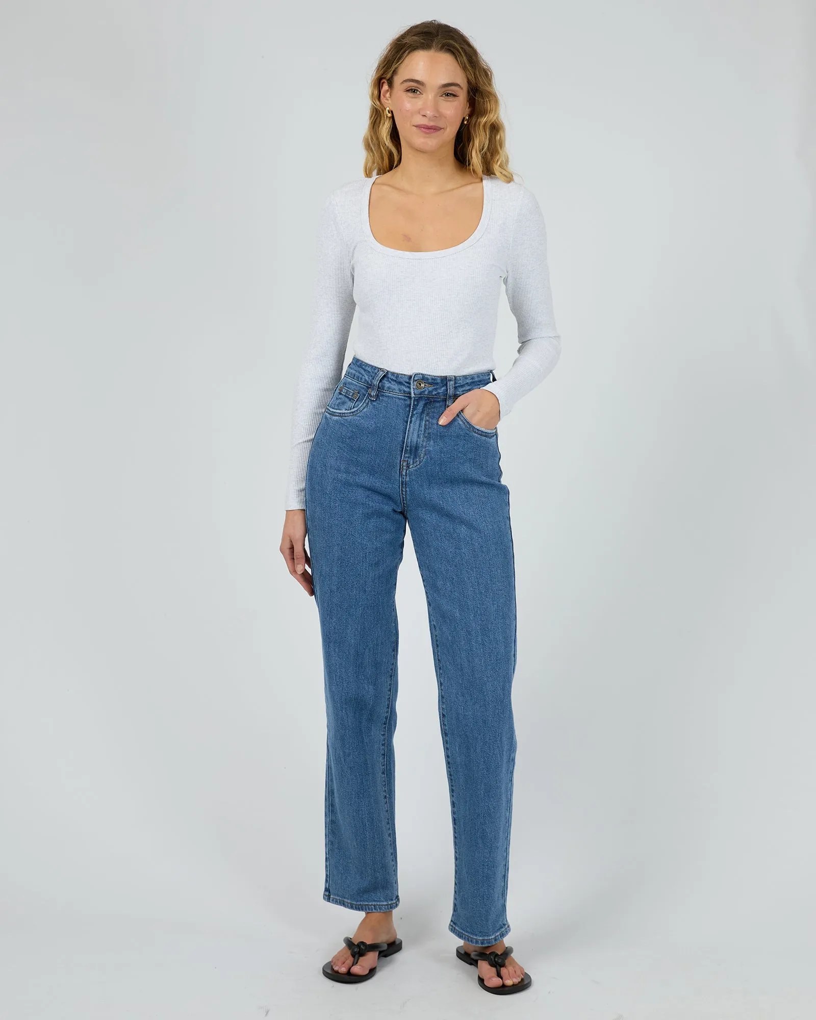 Hazel L/S Tee Snow Marle sold by edge clothing product image thumbnail 2