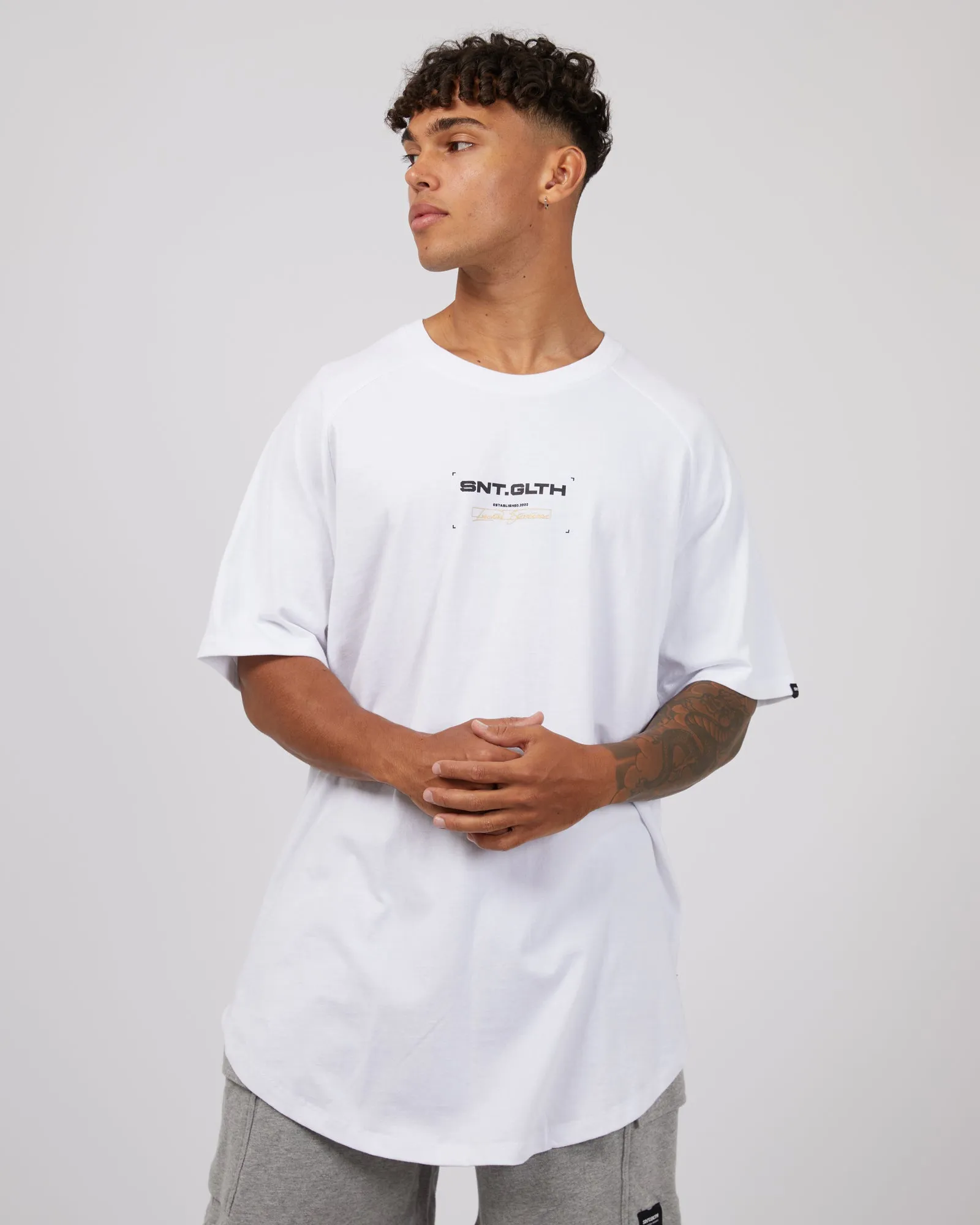 Lateral Tee White sold by edge clothing