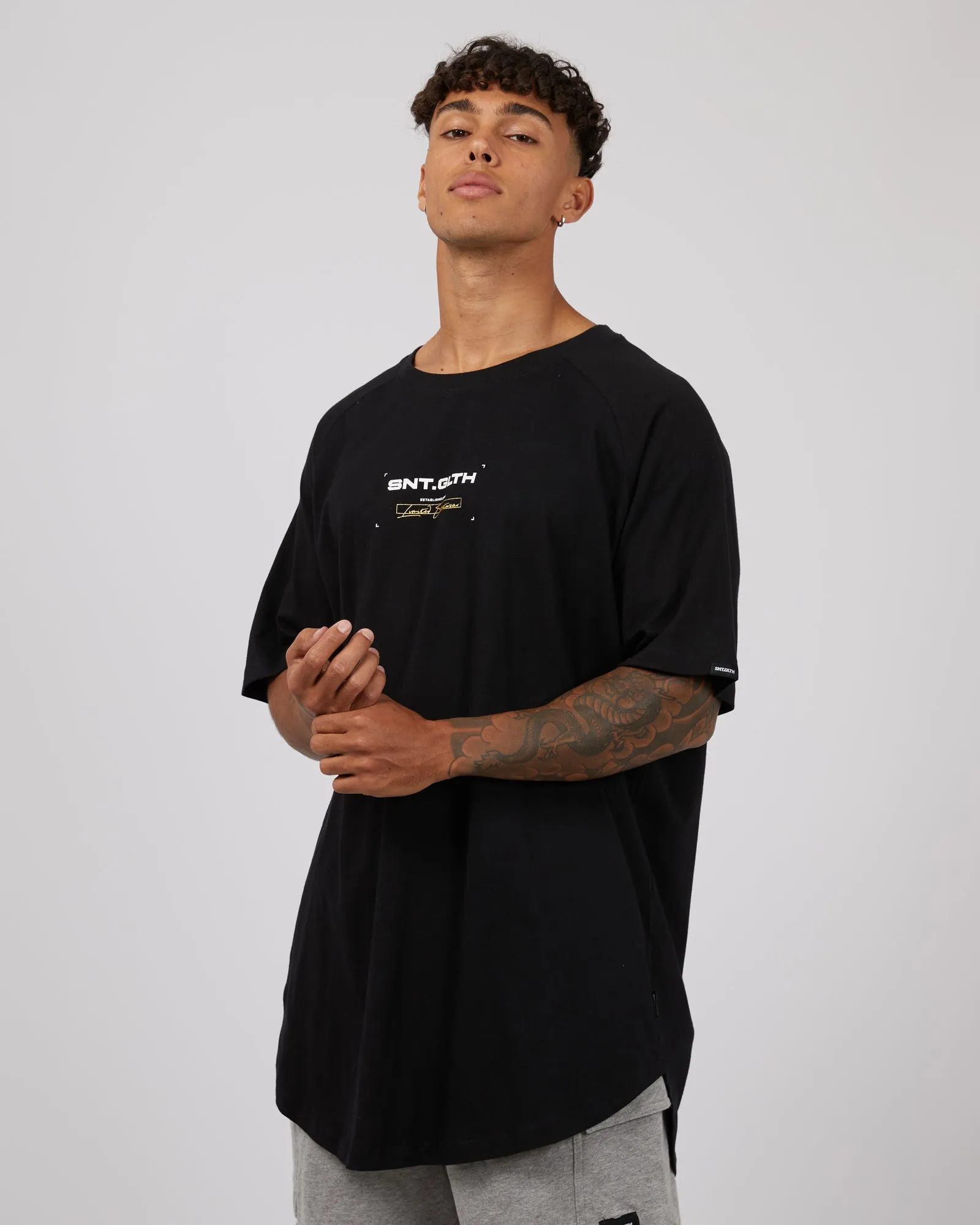 Lateral Tee Black sold by edge clothing