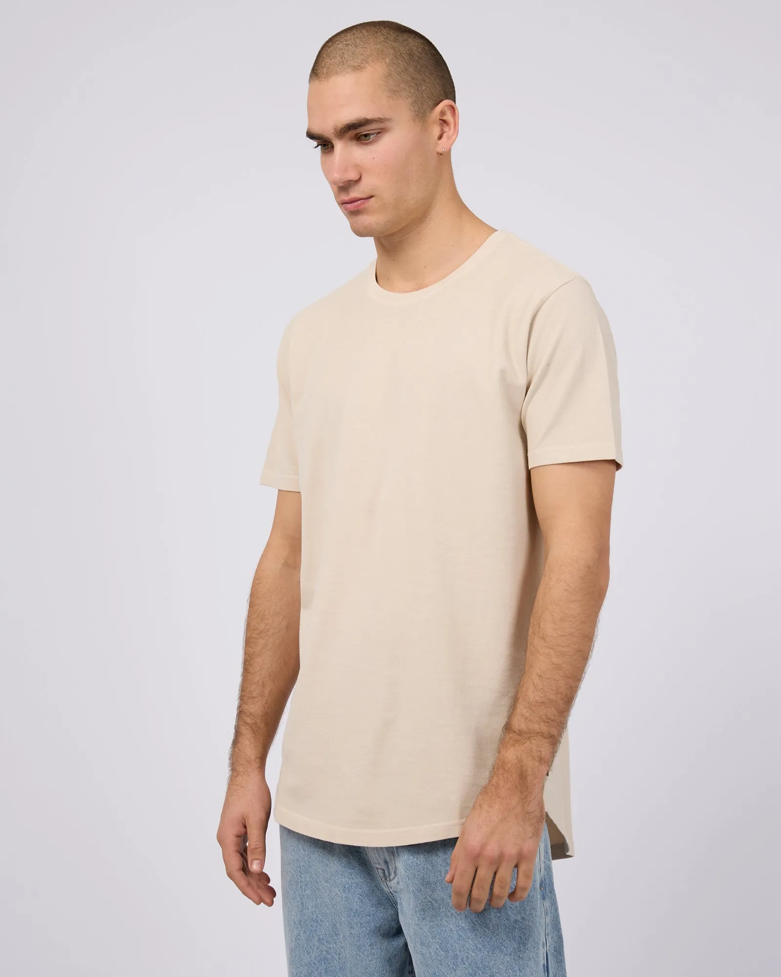Pique Tee Chalk sold by edge clothing product image thumbnail 4