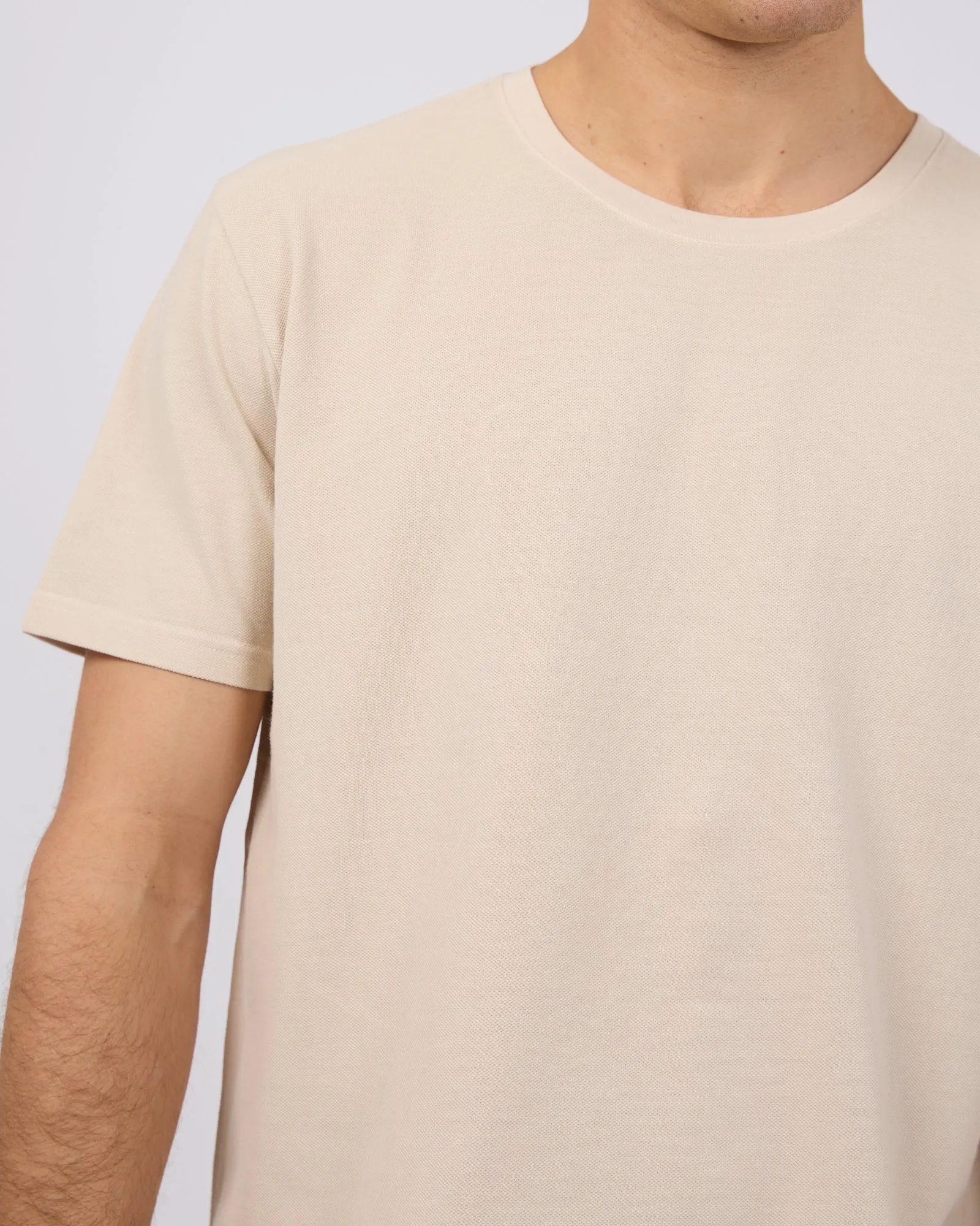 Pique Tee Chalk sold by edge clothing product image thumbnail 5