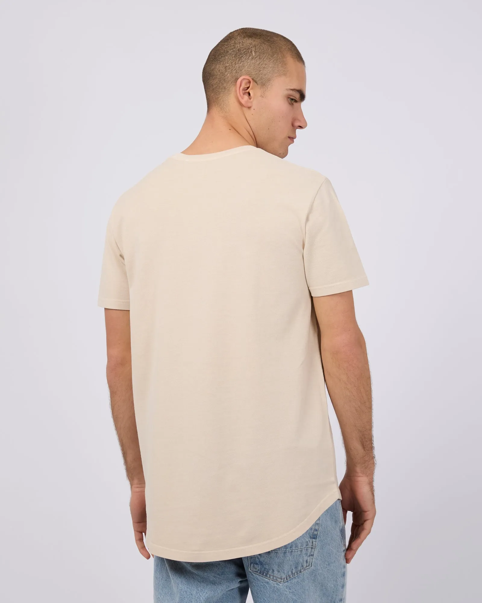 Pique Tee Chalk sold by edge clothing product image thumbnail 3