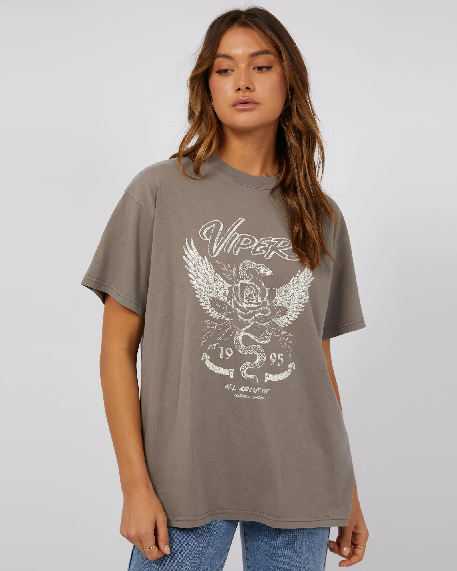 Viper Oversized Tee Charcoal sold by edge clothing product image thumbnail 5