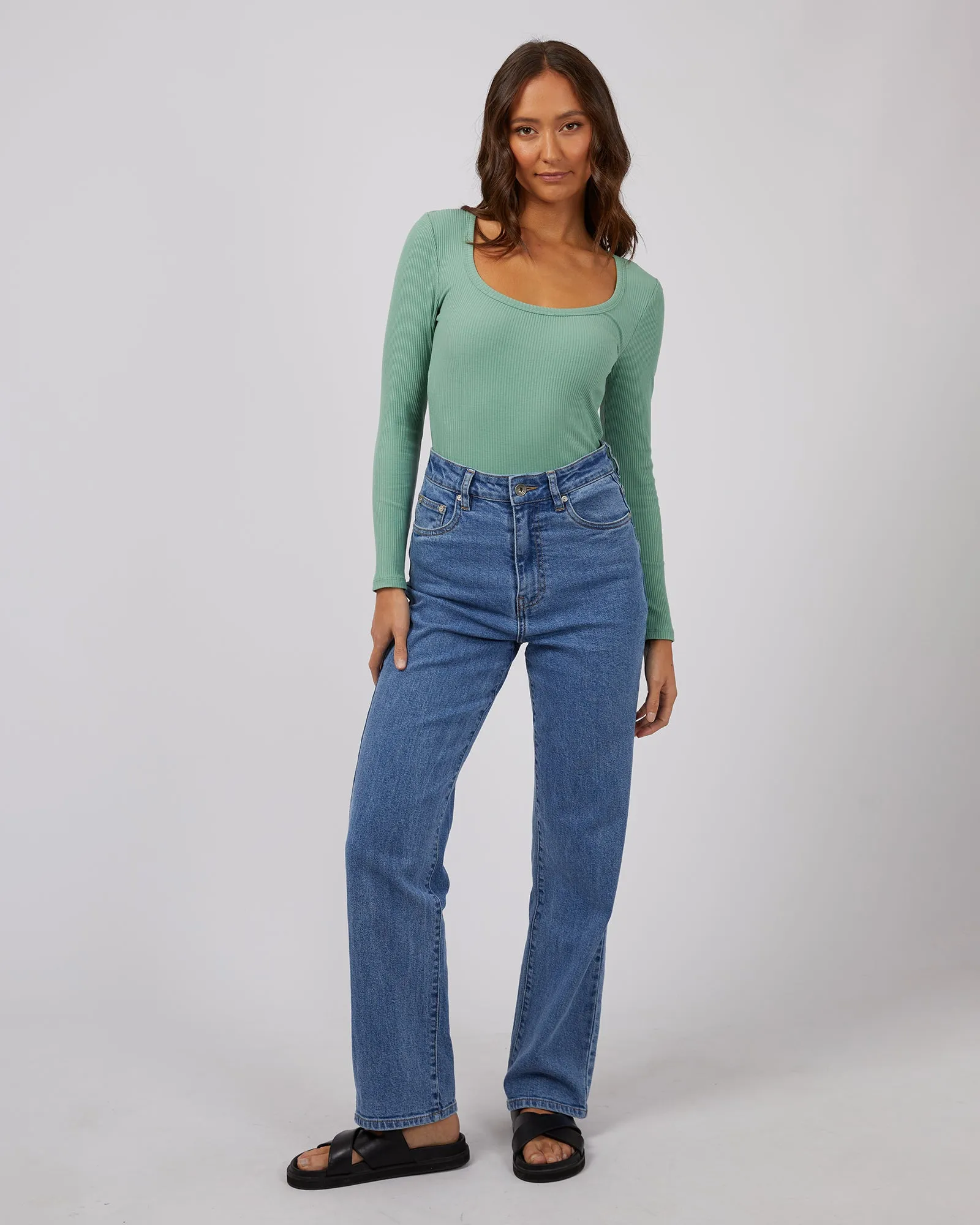 Hazel Long Sleeve Sage sold by edge clothing product image thumbnail 2