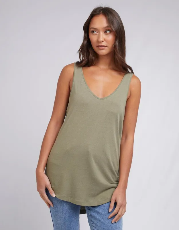 Zuri Tank Khaki sold by edge clothing