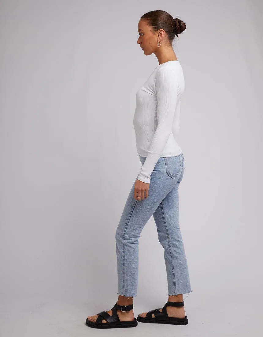 Rib Long Sleeve White sold by edge clothing product image thumbnail 5