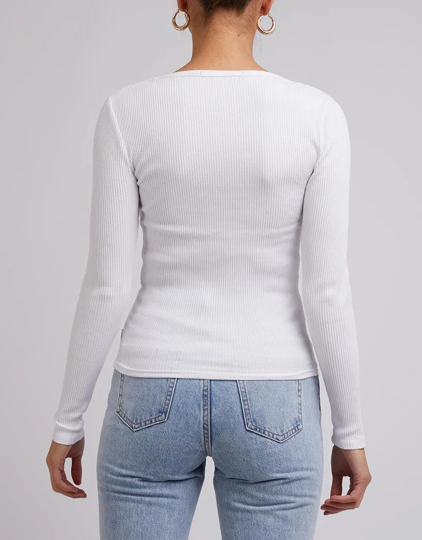 Rib Long Sleeve White sold by edge clothing product image thumbnail 3