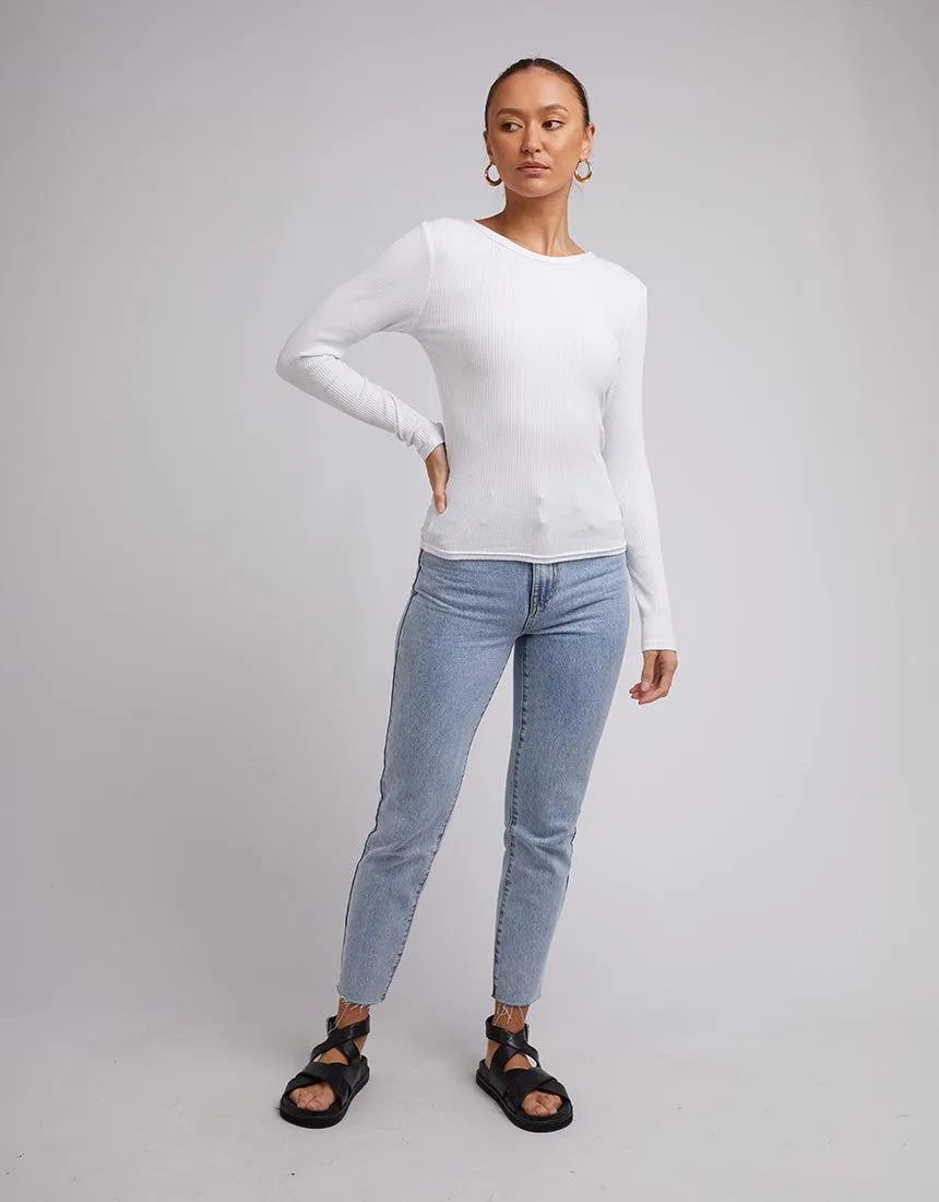 Rib Long Sleeve White sold by edge clothing product image thumbnail 2