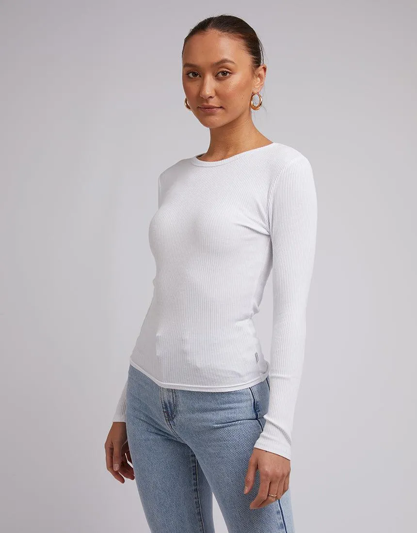 Rib Long Sleeve White sold by edge clothing product image thumbnail 4