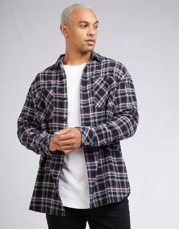 Gonz Long Sleeve Shirt Black Check sold by edge clothing