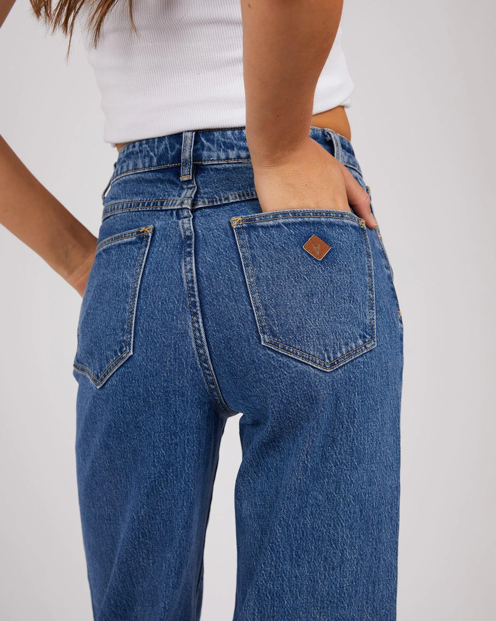 A 94 High & Wide Jean Chantelle Mid Blue sold by edge clothing product image thumbnail 5