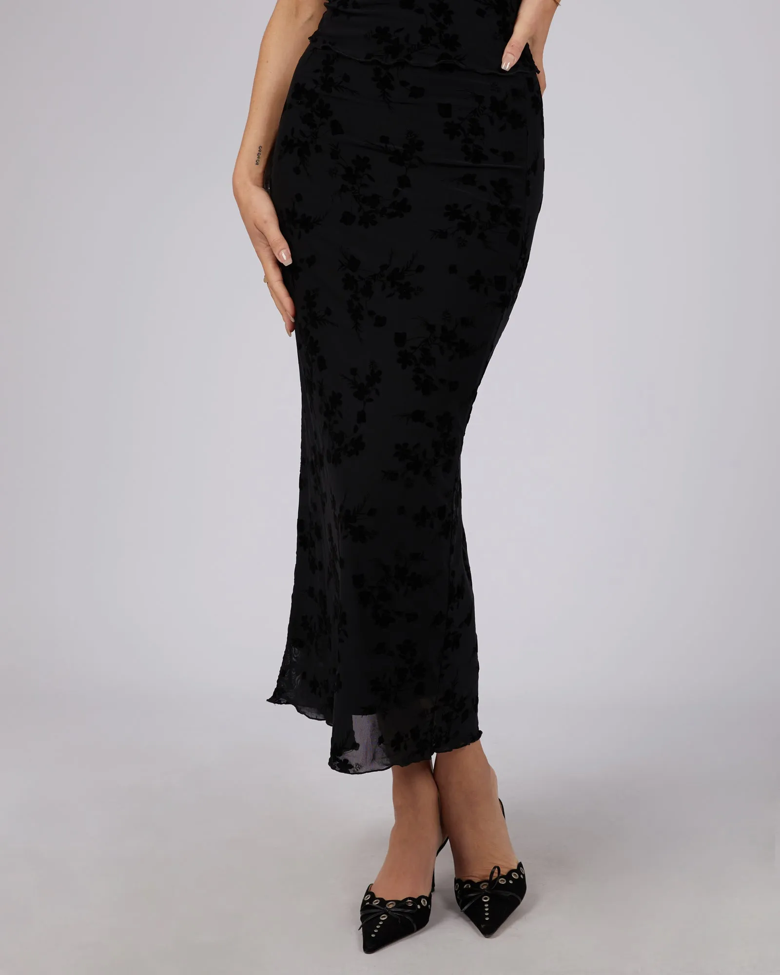 Lani Maxi Skirt Black sold by edge clothing