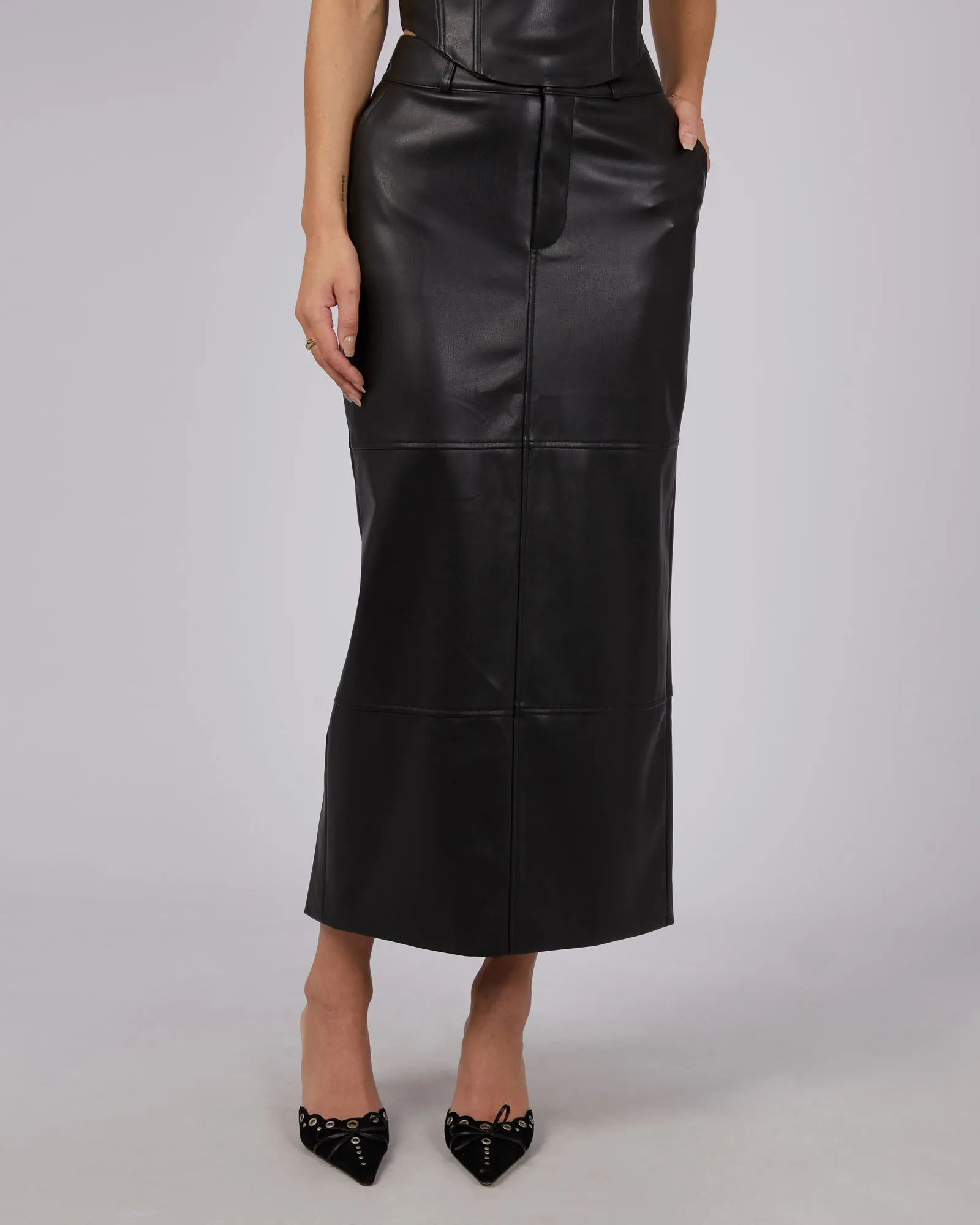 Alice Maxi Skirt Black sold by edge clothing