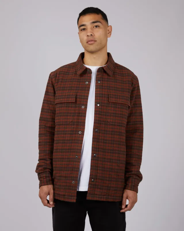 Trek Check Shacket sold by edge clothing