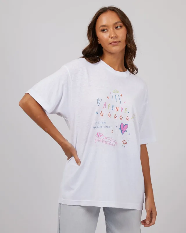 Stella Hemp Oversized Tee White made by Afends