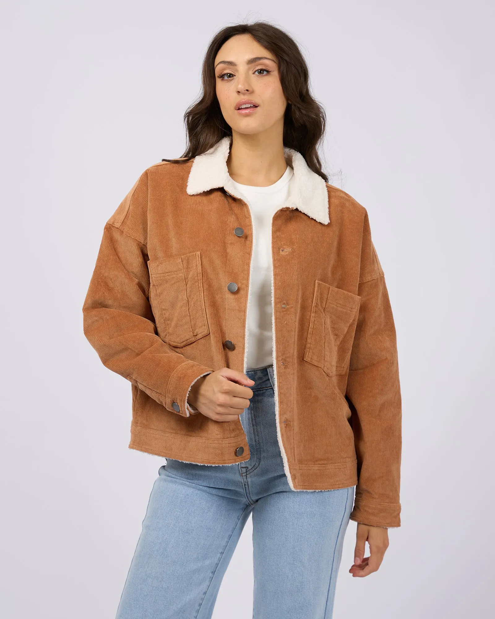 Huntley Cord Jacket Tan sold by edge clothing