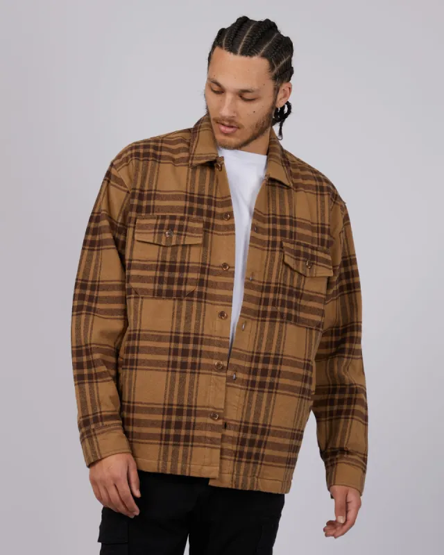 Pier Overshirt Tan sold by edge clothing