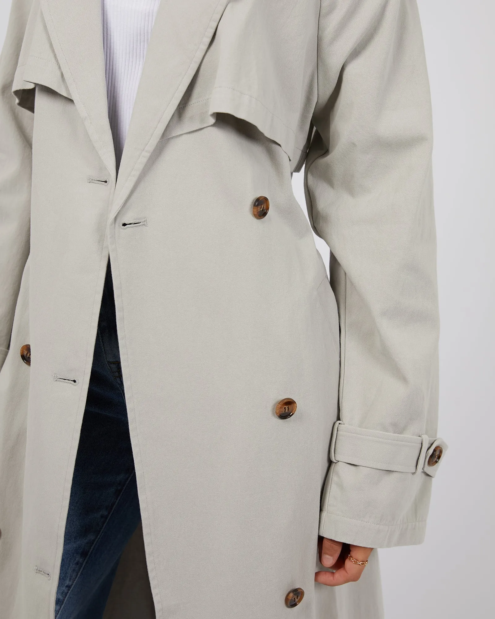 Eve Trench Coat Grey sold by edge clothing product image thumbnail 4