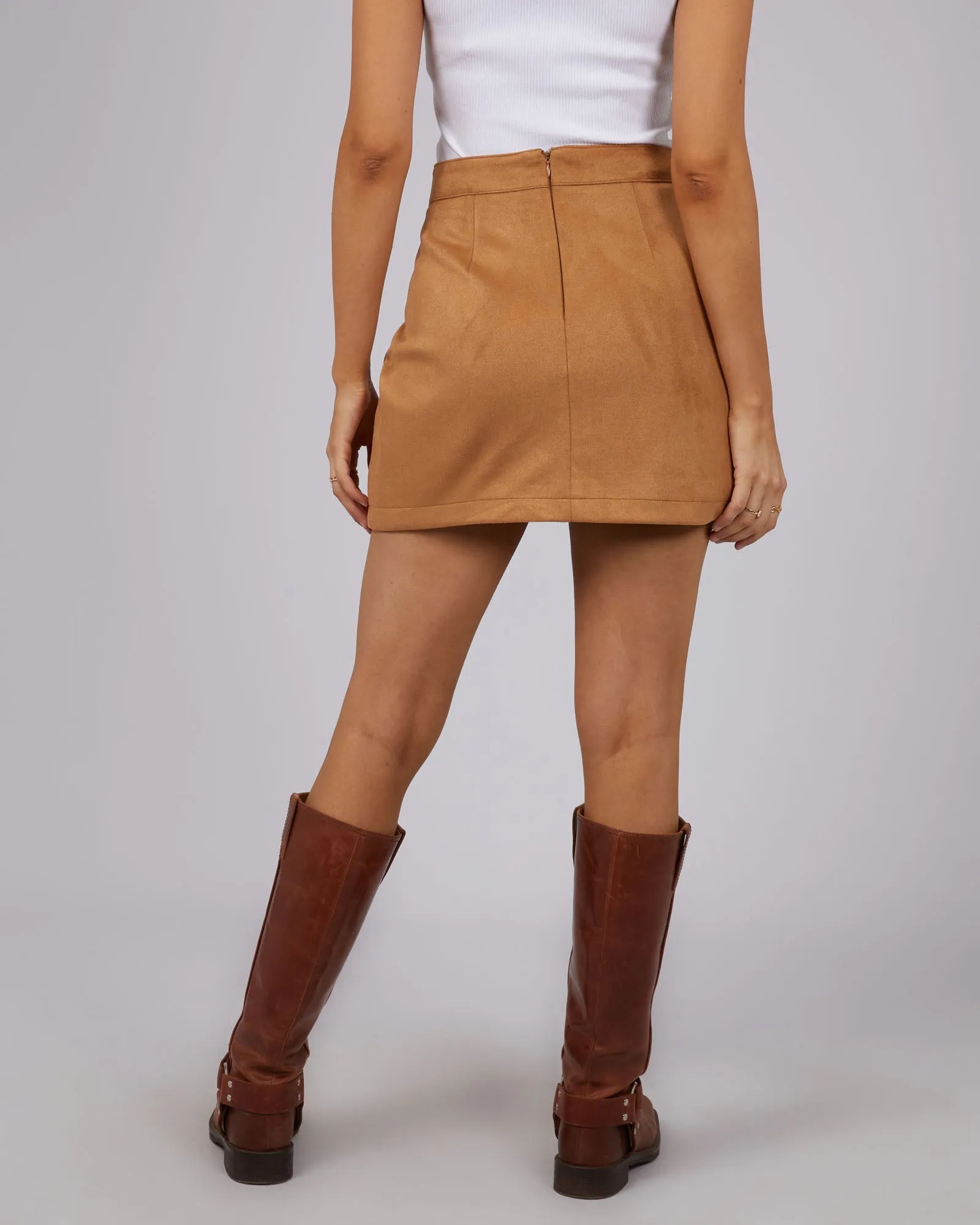 Dallas Suede Skirt Tan sold by edge clothing product image thumbnail 3