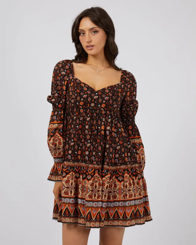 Luna Floral Mini Dress Print sold by edge clothing