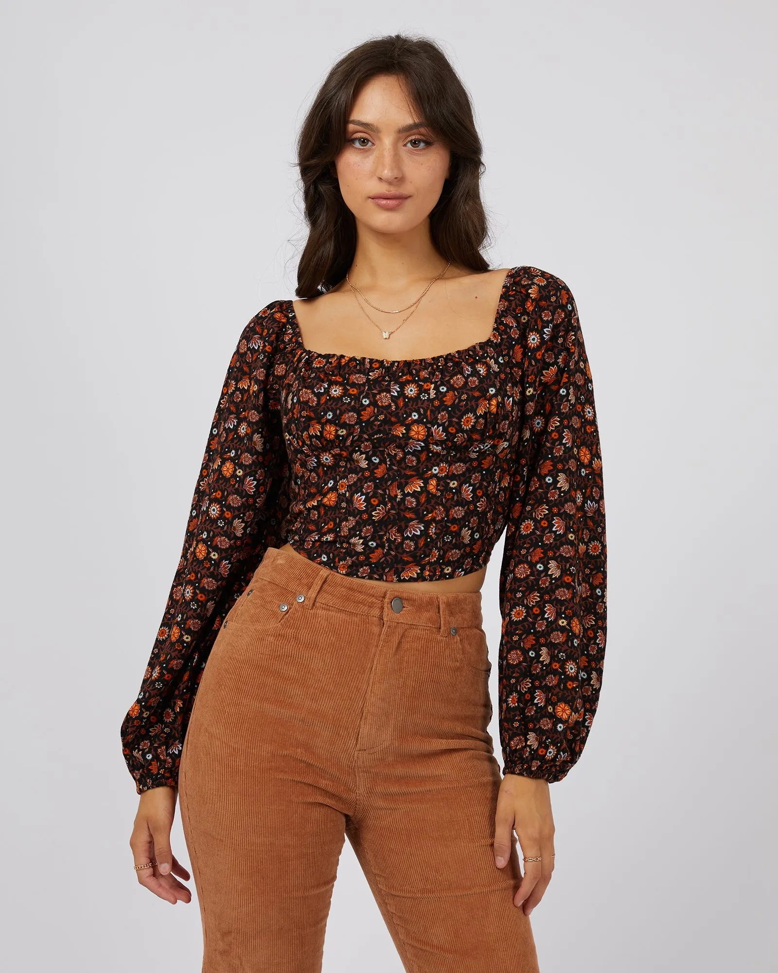 Luna Floral Top Print sold by edge clothing