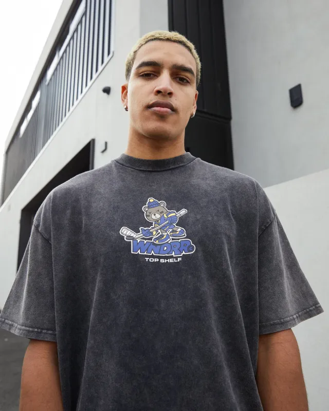 Top Shelf Heavy Weight Tee Washed Black sold by edge clothing