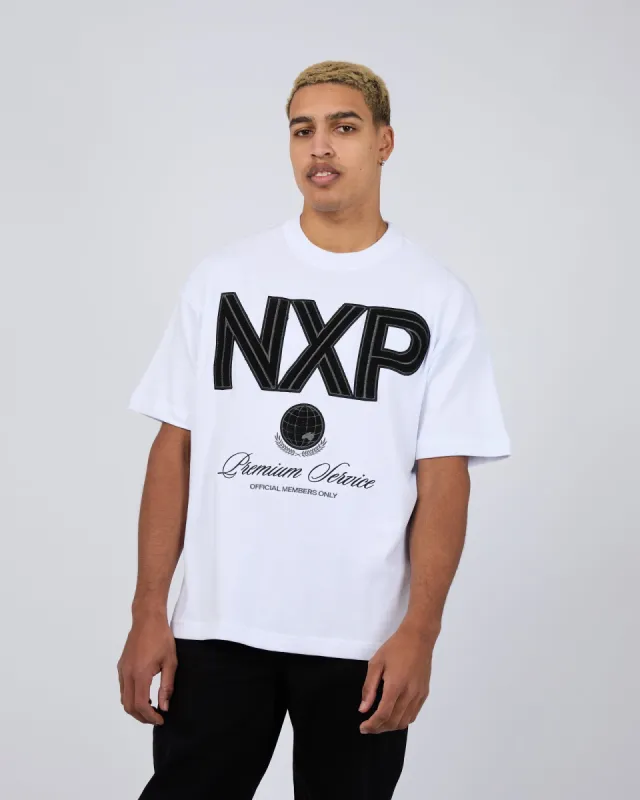 Service Loopback Raptor Tee Optical White sold by edge clothing