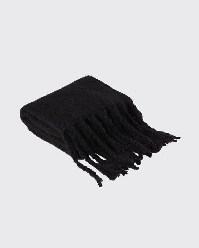 Hoxton Luxe Scarf Black sold by edge clothing