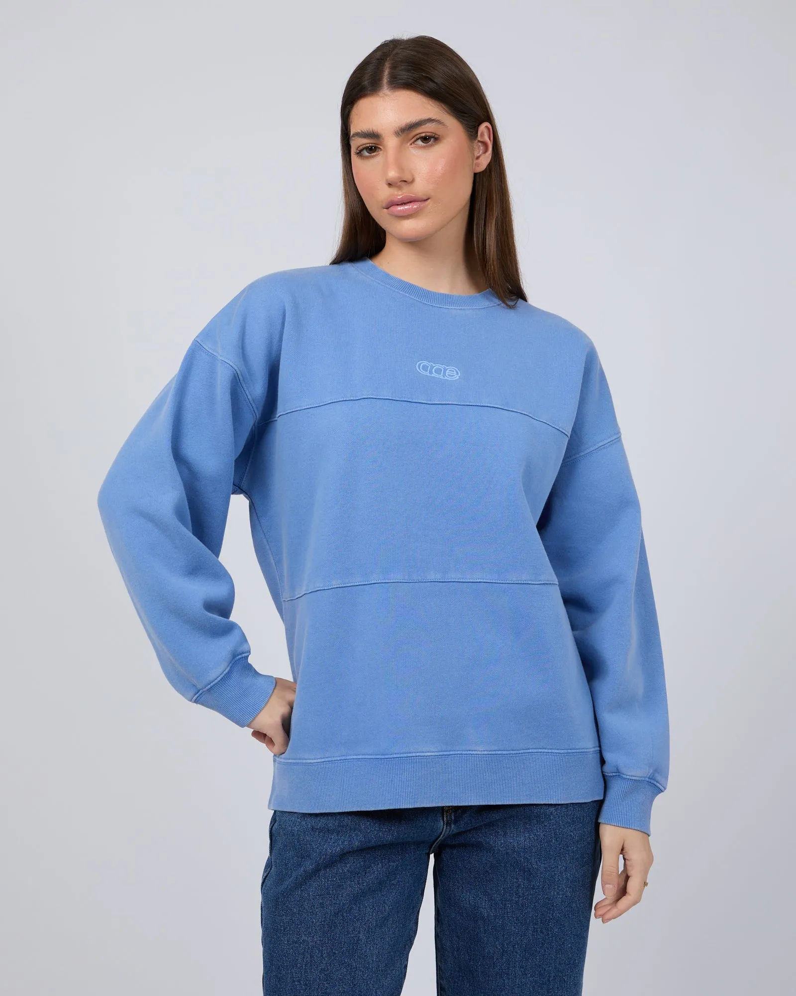 Piper Washed Crew Blue sold by edge clothing