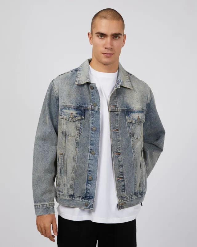 A1 Trucker Jacket Dirty Denim sold by edge clothing