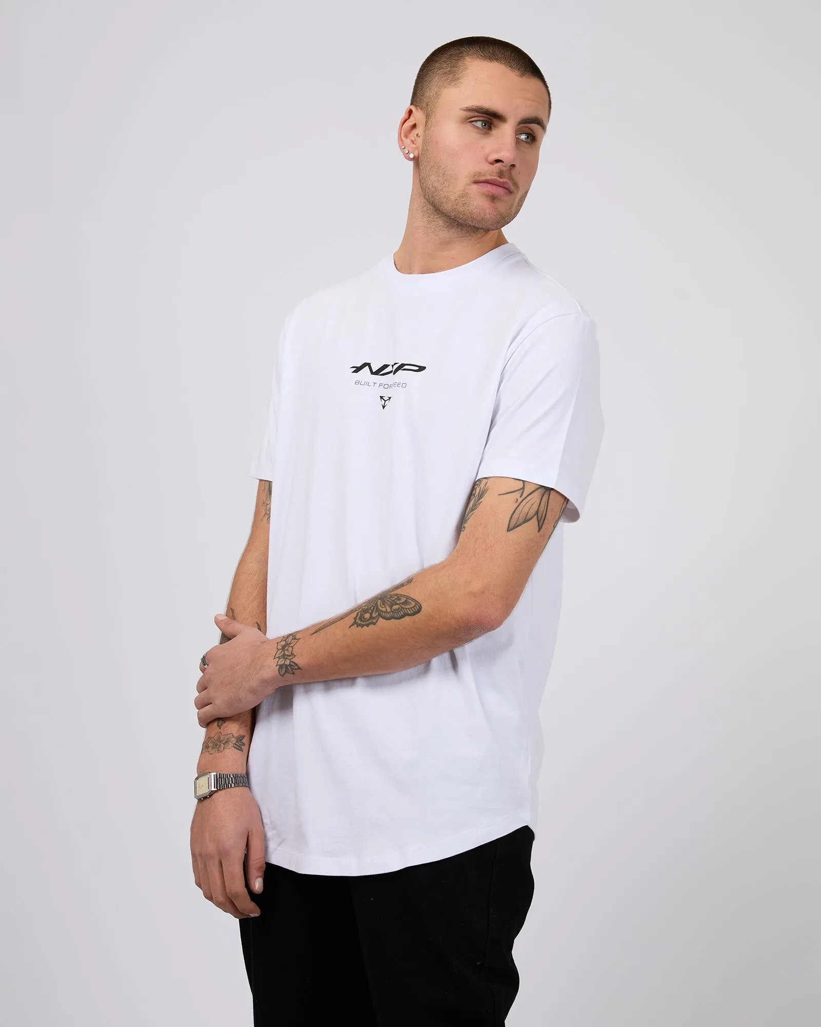 Column Dual Curved Tee White sold by edge clothing product image thumbnail 4