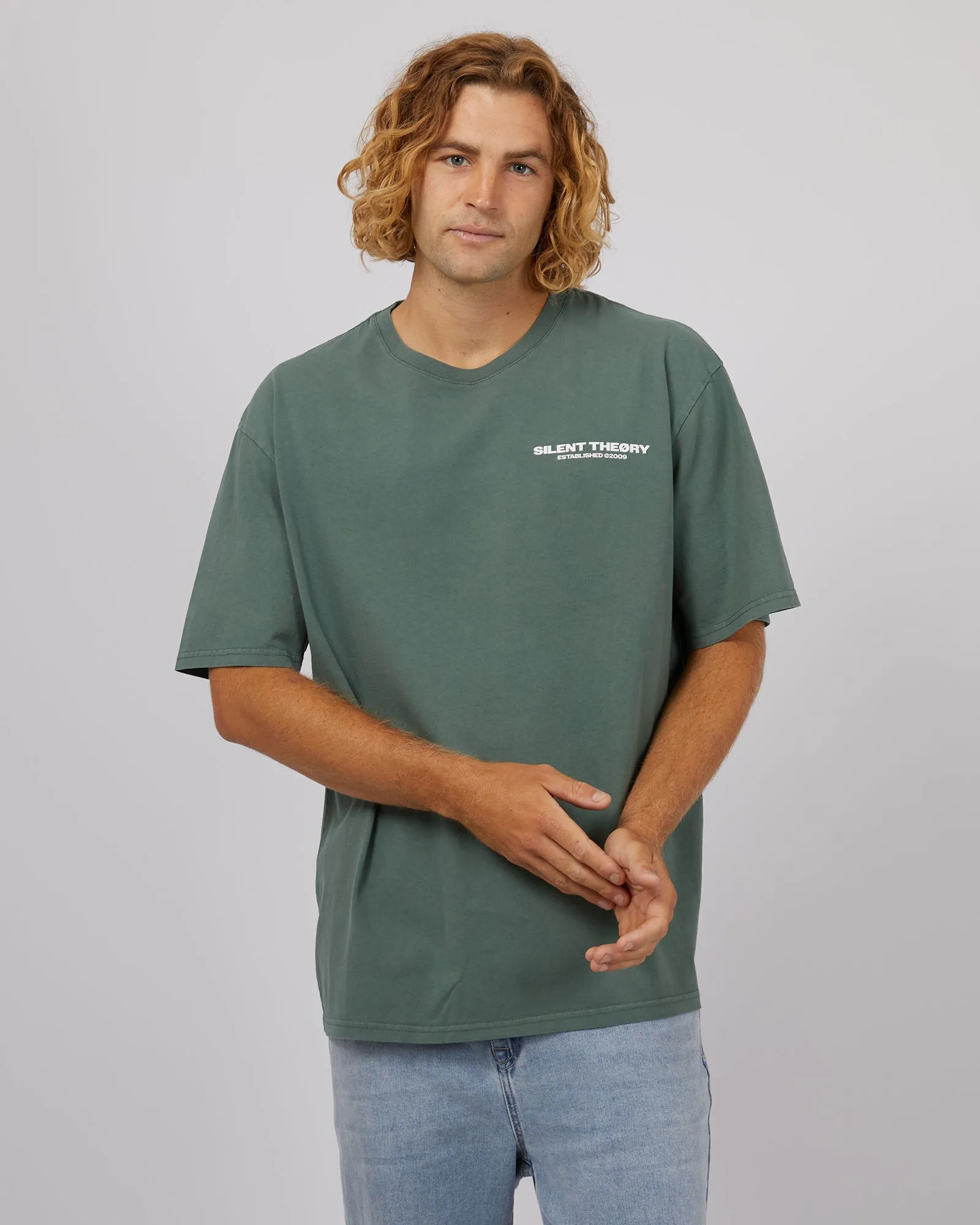 Essential Theory Tee Green sold by edge clothing