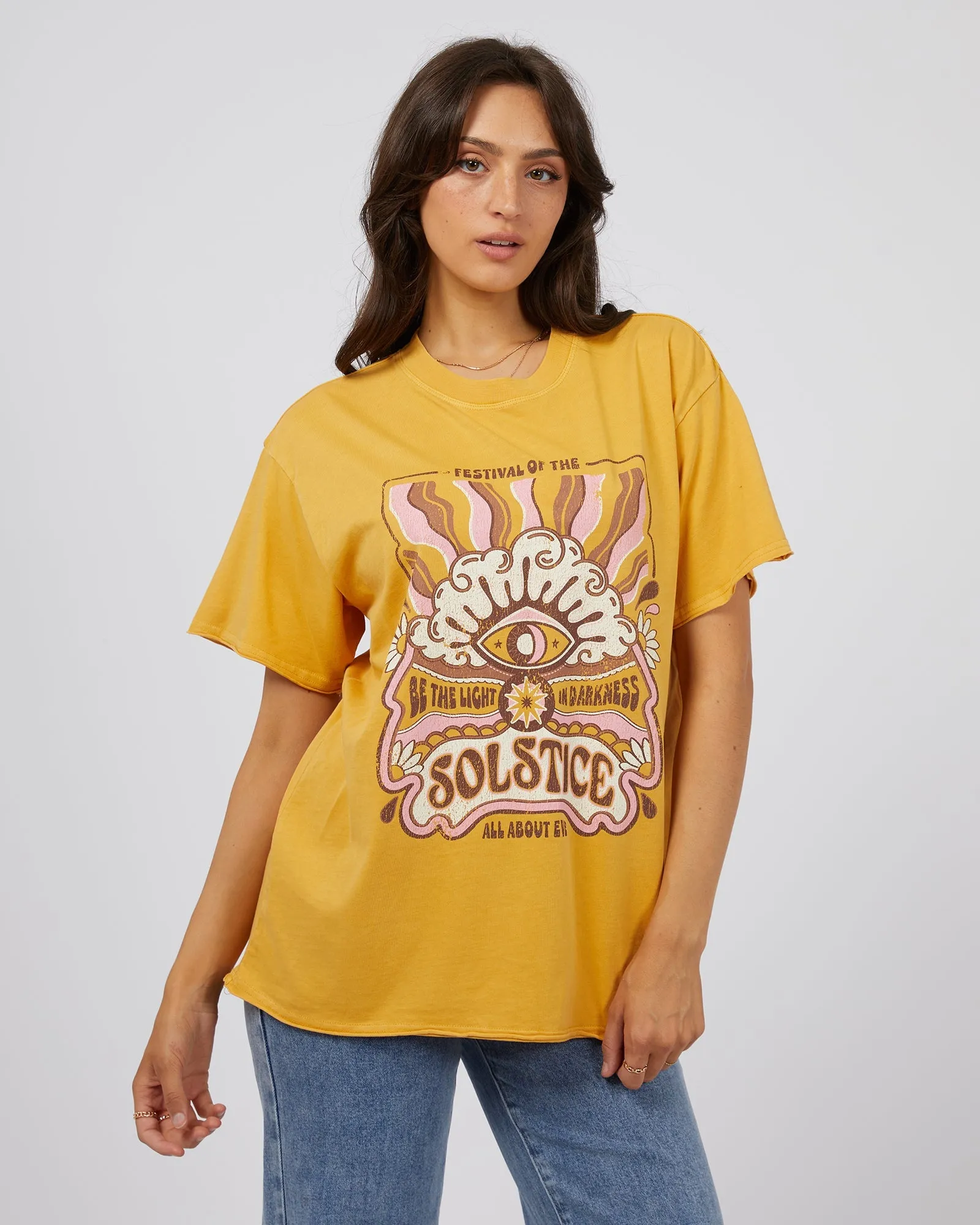 Solstice Oversized Tee Yellow sold by edge clothing